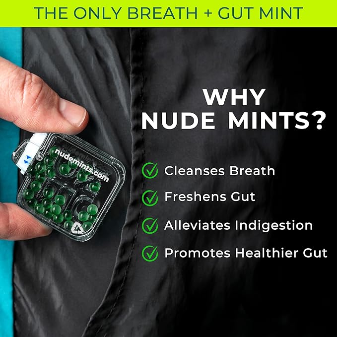 NUDE MINTS | Dual Action Liquid Capsules | Mouth Watering Mint - Lasts 3x Longer - 3x Stronger - Extreme Bad Breath Solution For Adults - Sugar Free, 0 Calorie - Berries - 5 Pack - 150 Capsules