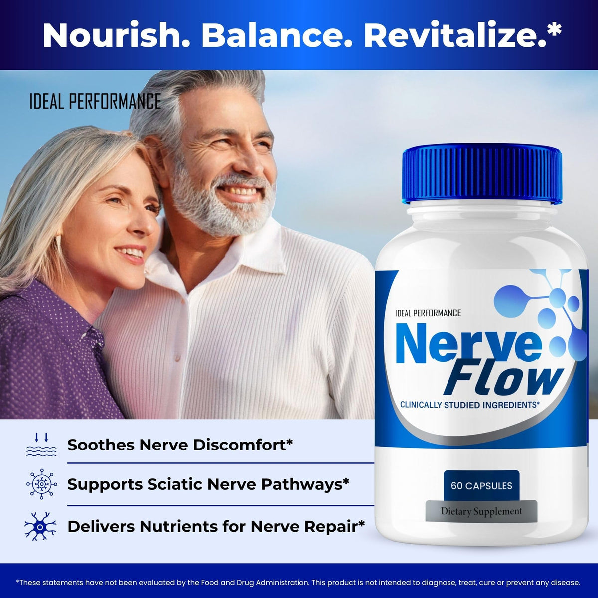 Nerve Flow for Neuropathy Supplements, Nerve Flow Capsules Advanced Nerve Health Pills Extra Strength All Natural Healthy Circulation & Stable Levels, Advanced NerveFlow Support Reviews (5 Pack)