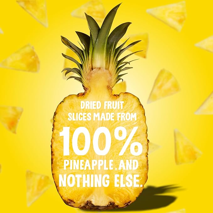 The Daily Good Soft-Dried Pineapple Slices | All Natural Superfood Snacks for Adults & Kids | Healthy, Soft and Chewy | No Sugar Added or Preservatives, Gluten Free, Vegan (1.41 oz, Pack of 1)