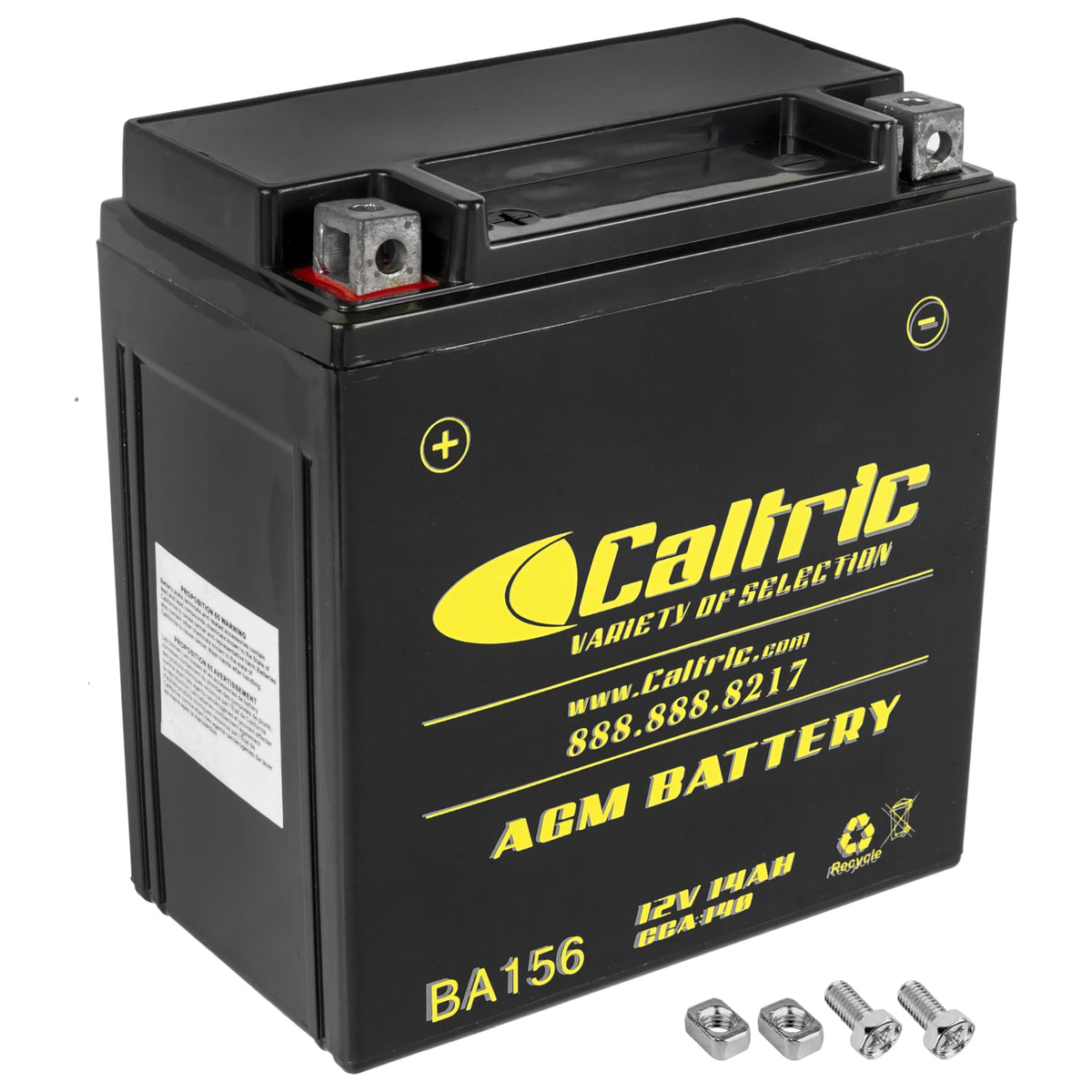 Caltric Agm Battery Compatible with Suzuki Ltf500F Lt-F500F Quadrunner 500 4X4 1998 1999-2002