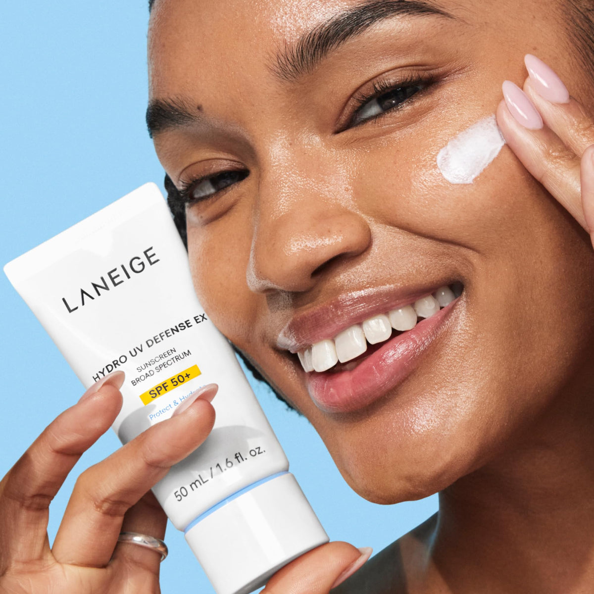 LANEIGE Hydro UV Defense Sunscreen SPF 50+ Hypoallergenic & Dermatologist-Tested Korean Broad Spectrum Sun Protection with No White Cast