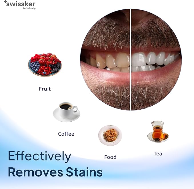 Swissklip Teeth Whitening Foam | Mint Flavor Whitening Toothpaste | Teeth Whitener I Professional Teeth Whitening Kit | 100% Vegan - Made in USA - 1.69 oz - Pack 1