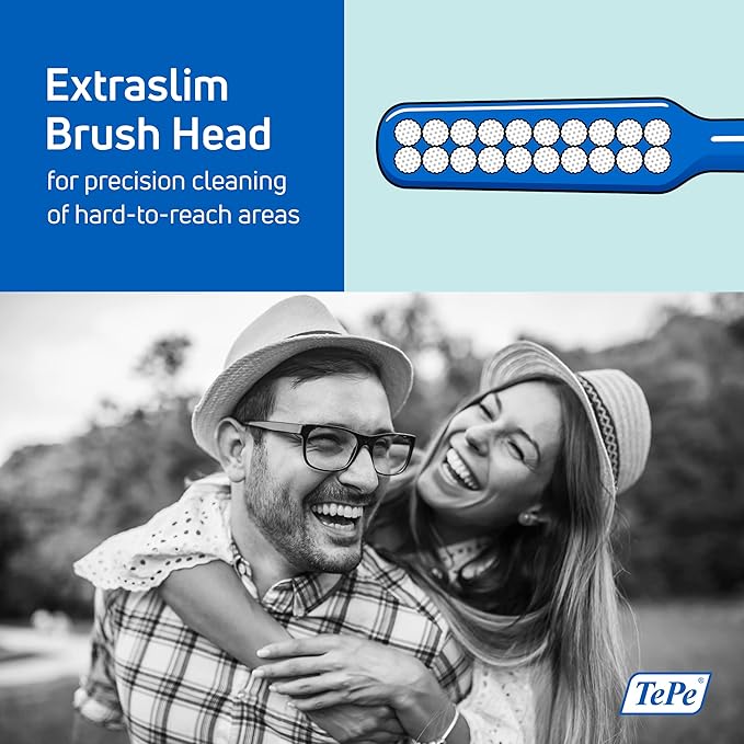 TePe Implant Orthodontic Soft Toothbrush – Extra Narrow Brush Head Thin Neck 1Pk
