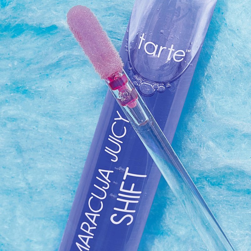 tarte maracuja juicy lip & cheek shift – pH-Powered Lip Gloss Balm with Vitamin E & Hyaluronic Acid for Smooth, Moisturized Lips & Cheek Tint Blush, Vegan & Cruelty-Free, full size, cotton candy