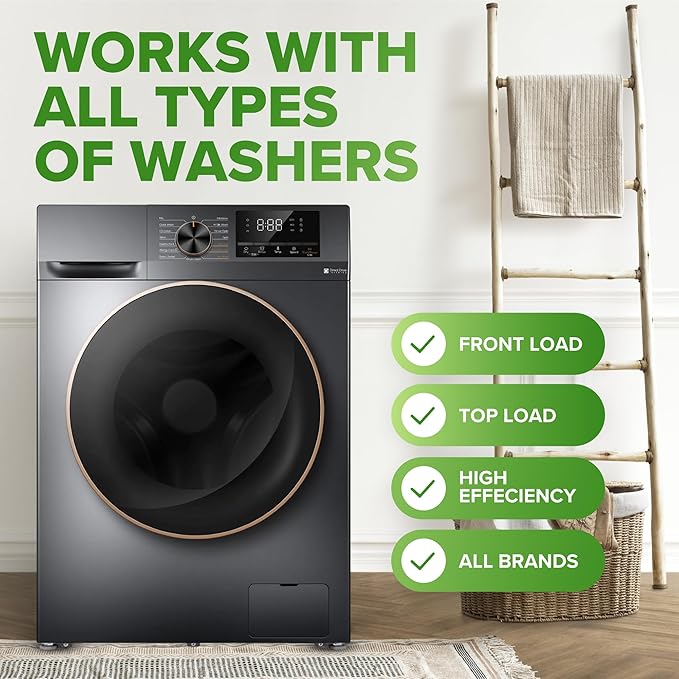 Dishwasher Cleaner + Washing Machine Cleaner Bundle - Heavy Duty Appliance Deep Cleaning, Descaling and Deodorizing.