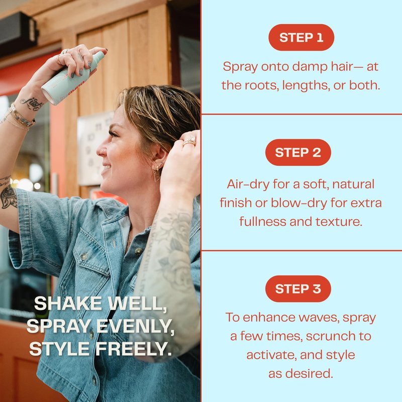 Barb Sea Salt Spray for Hair - Texturizing Beach Wave Spray for Thin and Thick Hair - Soft Matte Finish, Light Hold - Original Scent - 4 oz