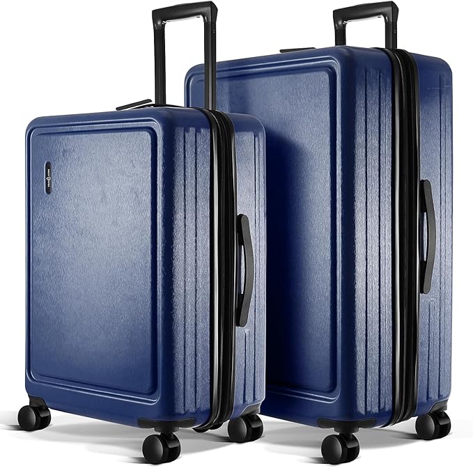 TRAVELARIM Luggage Sets 3 Piece, 24 Inch Suitcase and 28 Inch Luggage with Spinner Wheels, Durable Hard Shell Suitcase Set, Expandable Travel Suitcases with Wheels, Navy