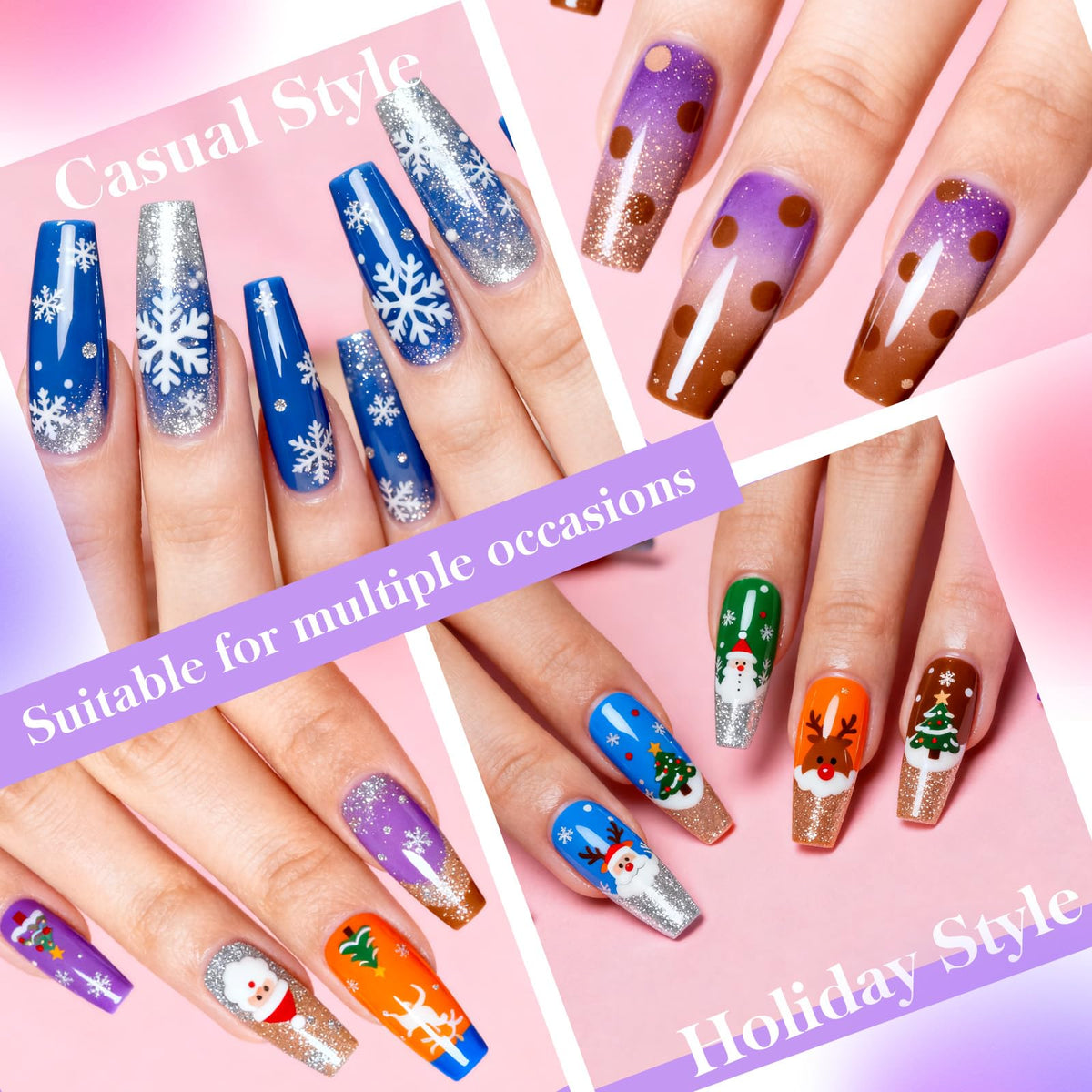 U-Shinein 24 Colors Gradient Nail Gel Palette,Hema&TPO Free,Ombre Gel Nail