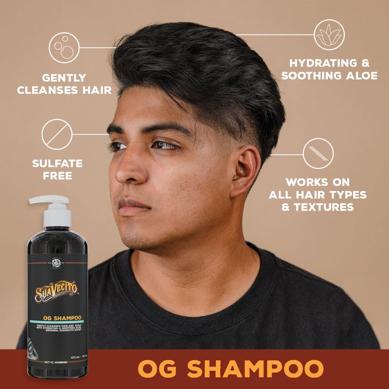 Suavecito Hair & Body Essentials Bundle: Original Hold Hair Styling Pomade, Moisturizing Body Soap, Hydrating Shampoo & Nourishing Conditioner