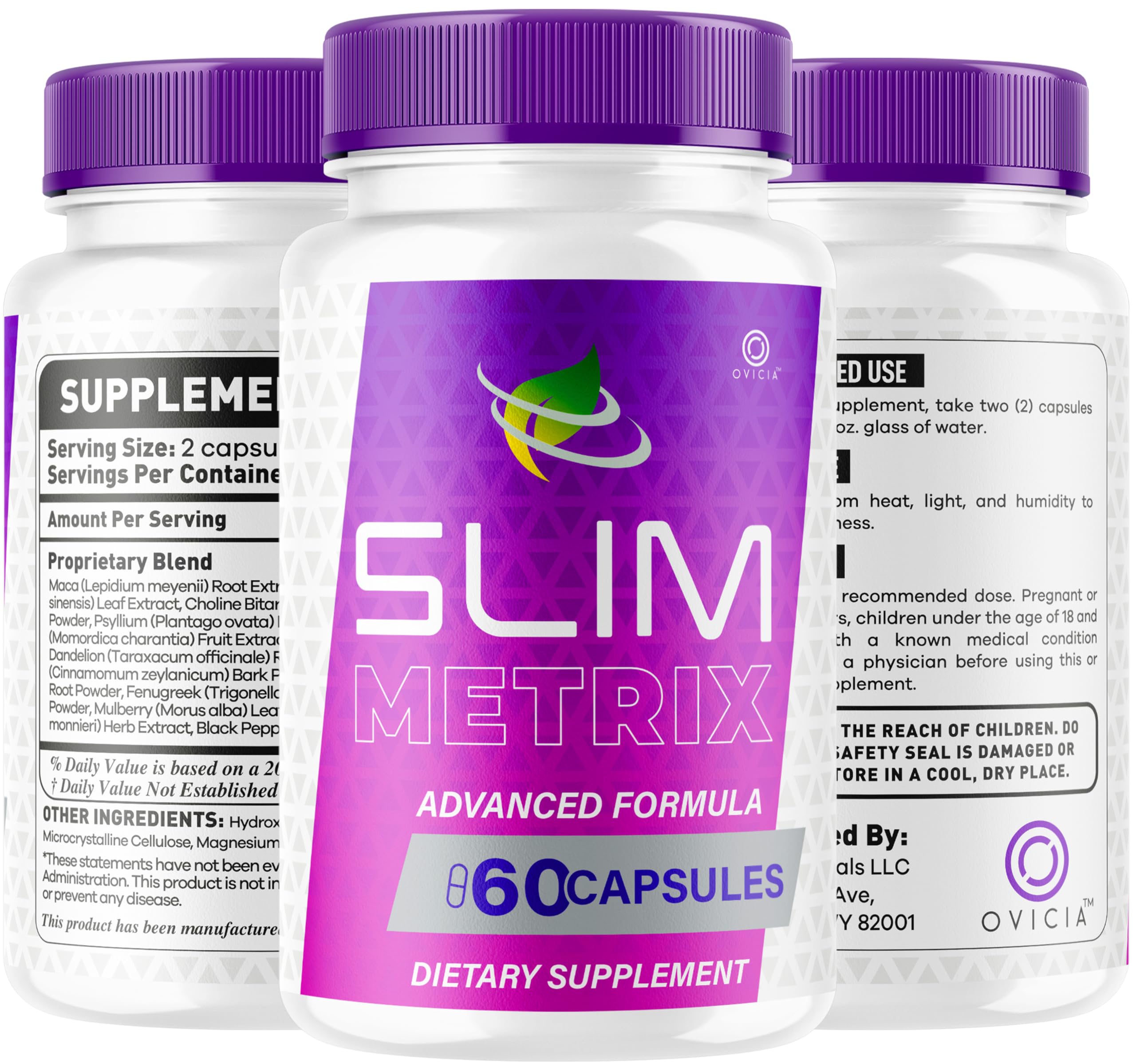 Slim Metrix Pills - Official Slim Metrix Advanced Formula with All Natural Ingredients, SlimMetrix Advanced Capsules for Wellness & Overall Health Support, 60 Capsules for 1 Month