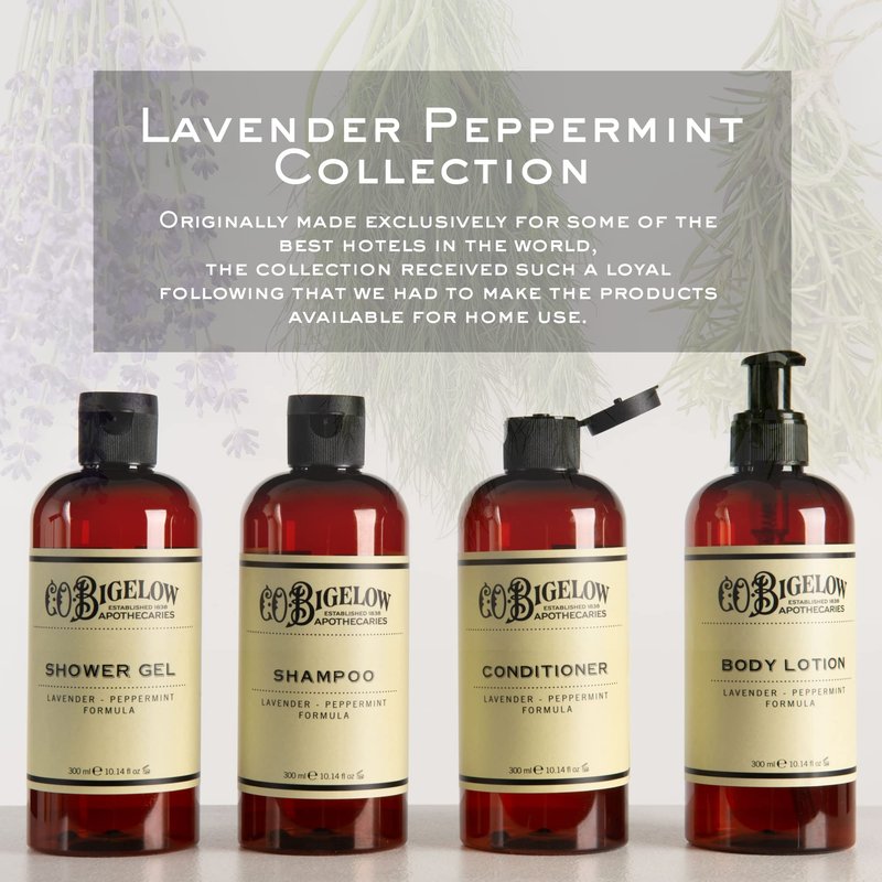 C.O. Bigelow Lavender Peppermint Shampoo, Sulfate Free Shampoo, Hair Wash with Lavender & Peppermint Essential Oils, 10.4 Fl Oz