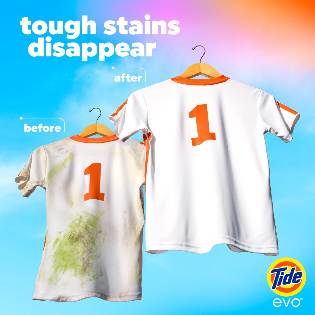 Tide evo Laundry Detergent Spring Blast Scent Works on 100% of Common Stains Concentrated Travel Detergent HE Compatible and Instant Dissolve Fights Stains Better than Leading Detergent Sheet 42 Count