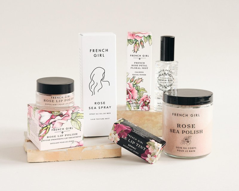 French Girl Rose Lip Scrub - Organic Sugar Scrub For Lips, Hydrating Lip Exfoliator & Moisturizer with Shea Butter & Essential Oils, Treatment for Dry Lips, Clean, Vegan & Cruelty-Free, 1oz