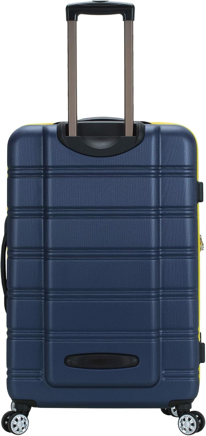 Rockland Melbourne Hardside Expandable Spinner Wheel Luggage, Navy, 2-Piece Set (20/28)
