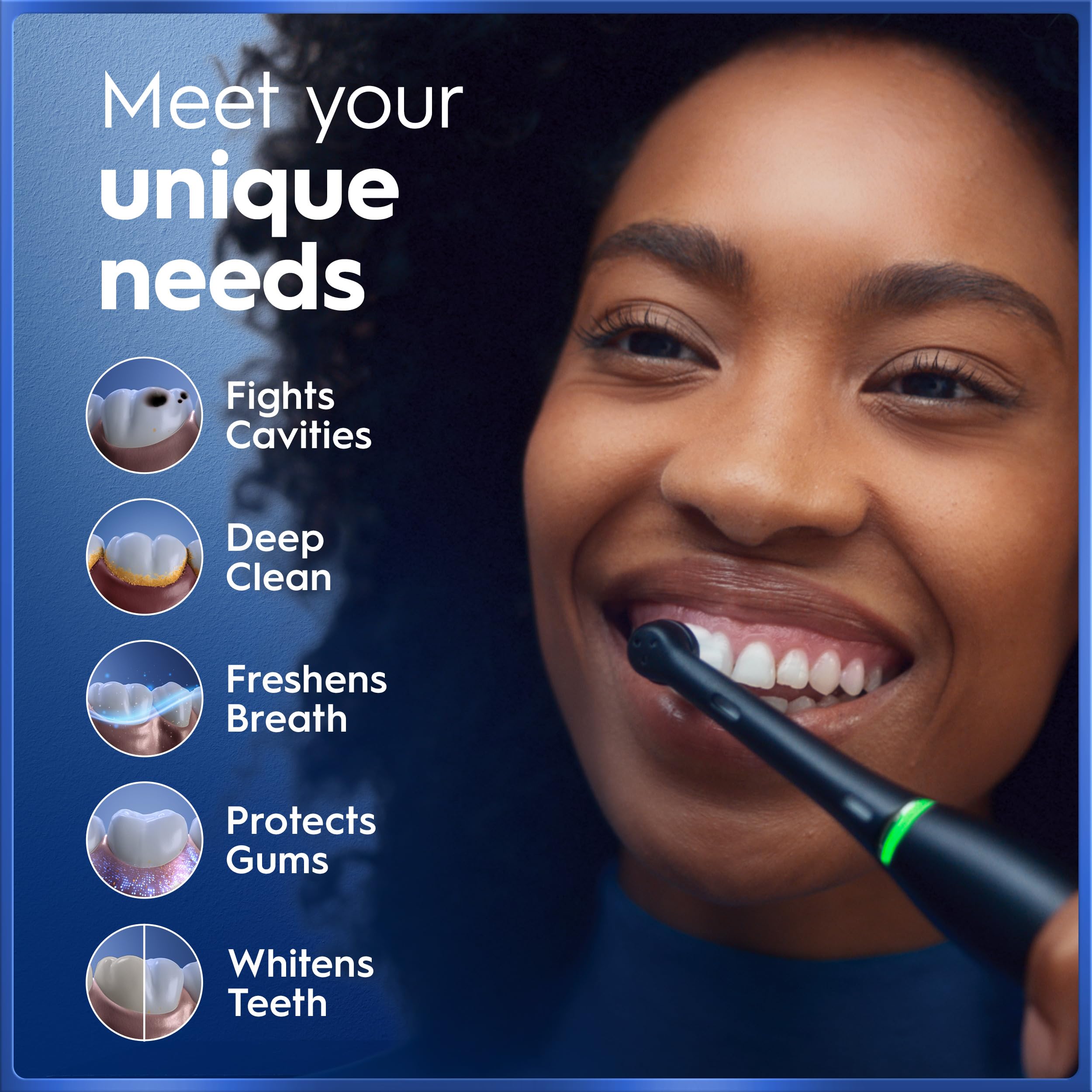Oral-B Rechargeable Electric Toothbrush, iO5 Customizable Clean, 5 Cleaning Modes, Visual Pressure Sensor to Protect Gums, Travel Case, Black