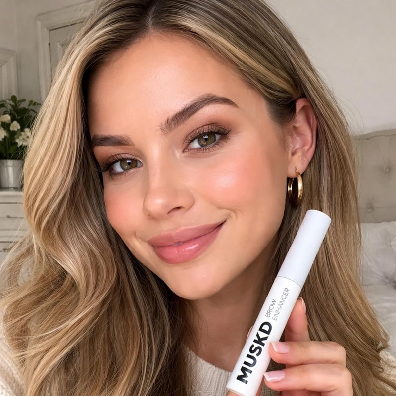 MUSKD Eyebrow Growth Serum (3ML) – Helps Grow Brows Faster & Thicker – Natural Formula, Vegan & Cruelty-Free
