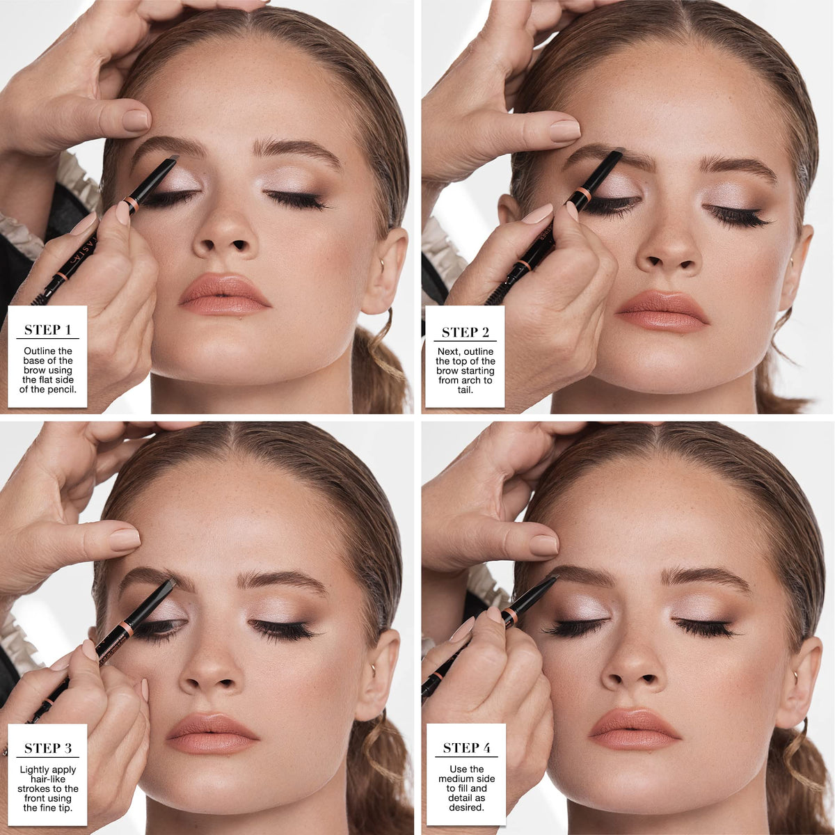 Anastasia Beverly Hills Brow Definer - 3-in-1 Triangular-Tipped Retractable Eyebrow Pencil with Spoolie - Multi-Functional Definer to Fill, Detail & Blend Brows - Strawburn