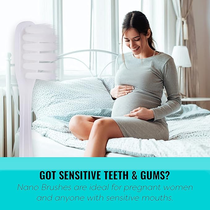 Extra Soft Toothbrush for Sensitive Gums - Ultra Soft Bristles, Perfect for Adults (4 Pack - Extra Wide)