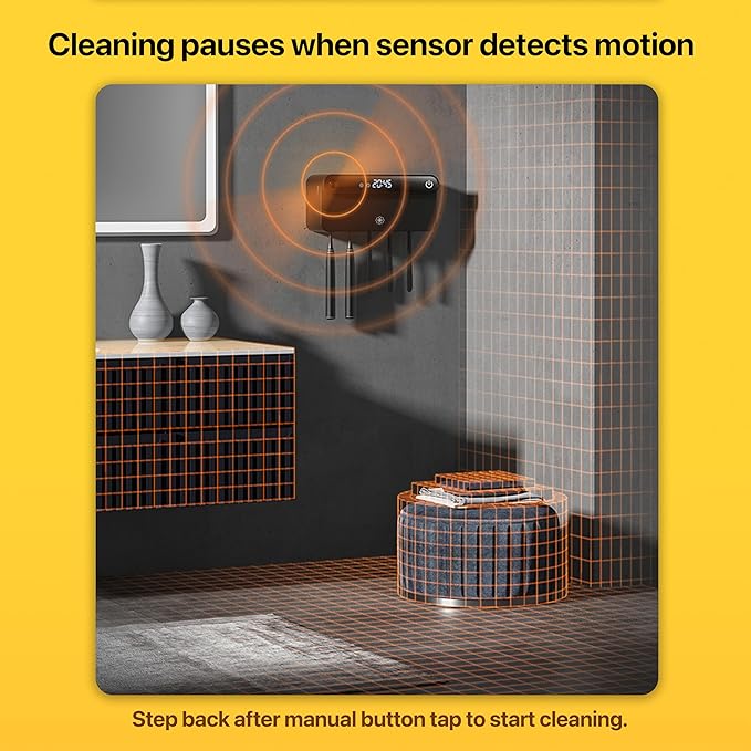 Bloom Toothbrush Sanitizer and Holder for Bathrooms Walls, Strong 3M Adhesive, Time Display, Long-Lasting Charge, 5 Slots for Any Size Toothbrush, White