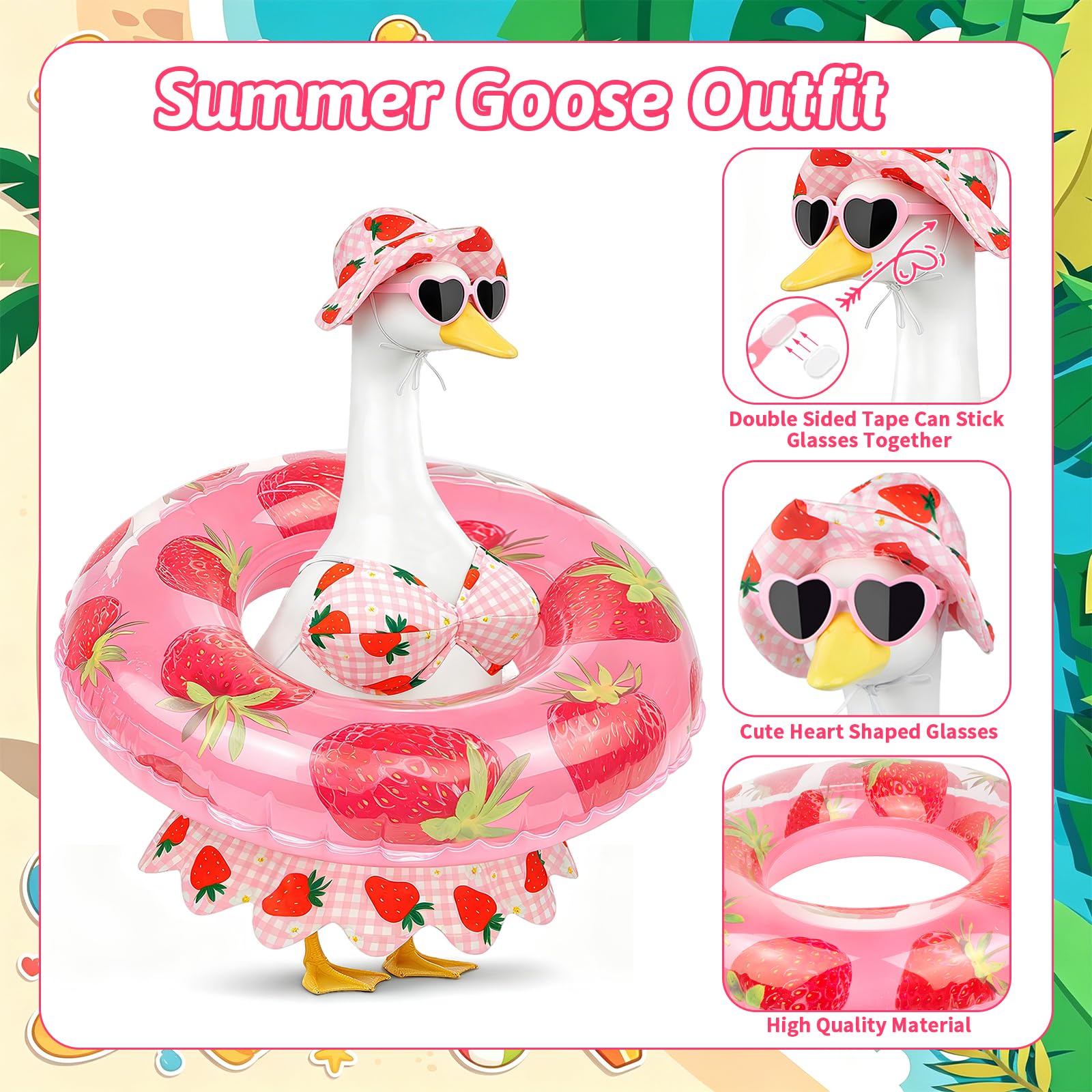 Hawaiian Porch Goose Outfits Summer Bikini Goose Outfit Fits 17 23 Inch