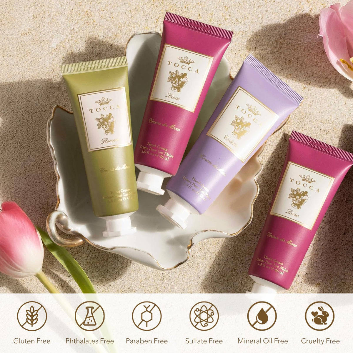 Tocca Wonders Collection Crema Veloce Mini Hand Cream Gift Set ($36 Value) - Includes Florence, Colette, Lucia, 45 ml Each