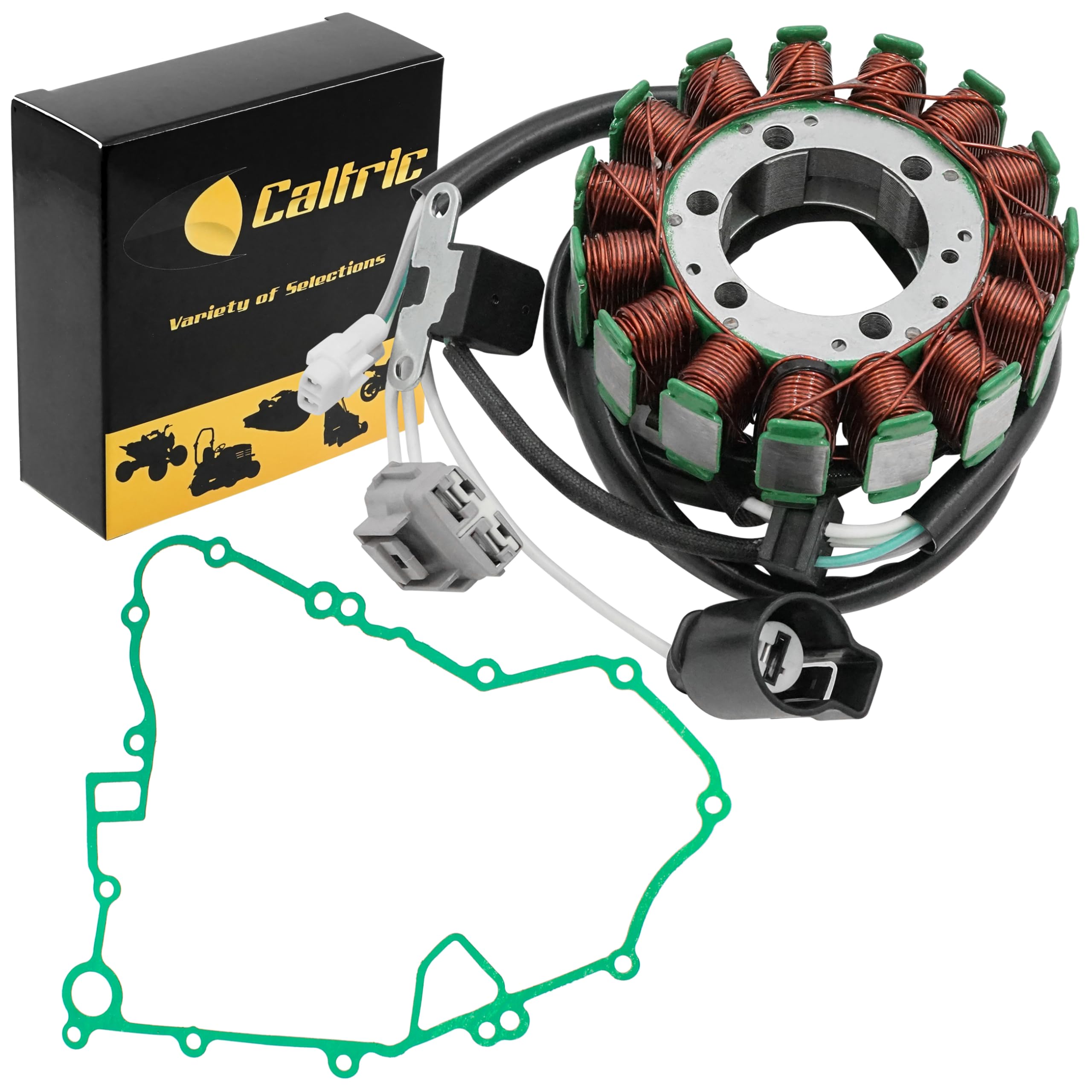 Caltric Stator And Gasket Compatible with Kawasaki Brute Force 750 Kvf750 L G Kvf750 H J 4X4I 2012-2019
