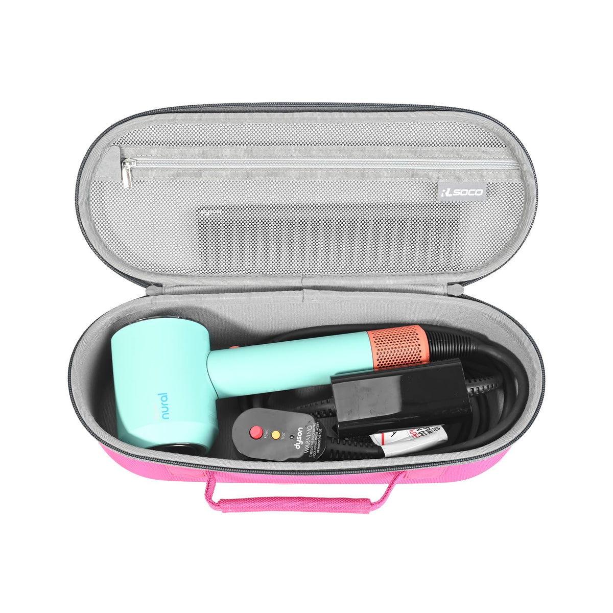 RLSOCO Travel Case for Dyson Supersonic/Supersonic Nural Hair Dryer & Dyson Airwrap/Airwrap i.d./Airwrap Co-anda2x Multi-Styler, Storage Hair Dryer/Airwrap Only for easy travelling - Black