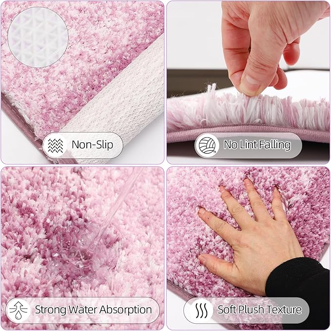 32PCS Bathroom Sets with Shower Curtain and Rugs Purple Bathroom Accessories Shower Curtain Set Bathroom Accessories Bathroom Decor