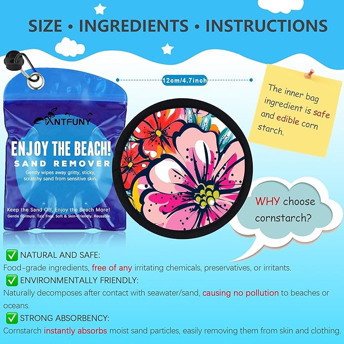 2 Packs Sand Remover Cleaner Eraser for Family Women Dog Beach Trip Essential Summer Vacation Must Have Travel Accessories Lake Day Necessities Cruise Ship Stuff Thing Gear Gift Supplies Item Towel