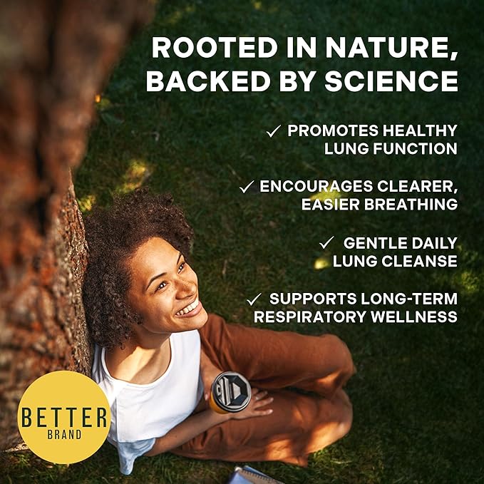 Betterbrand Mullein Drops for Lung Detox - Mullein Leaf Tincture with Chlorophyll - Helps Support Respiratory Health, Alcohol-Free, 1 Month Supply - 60ml