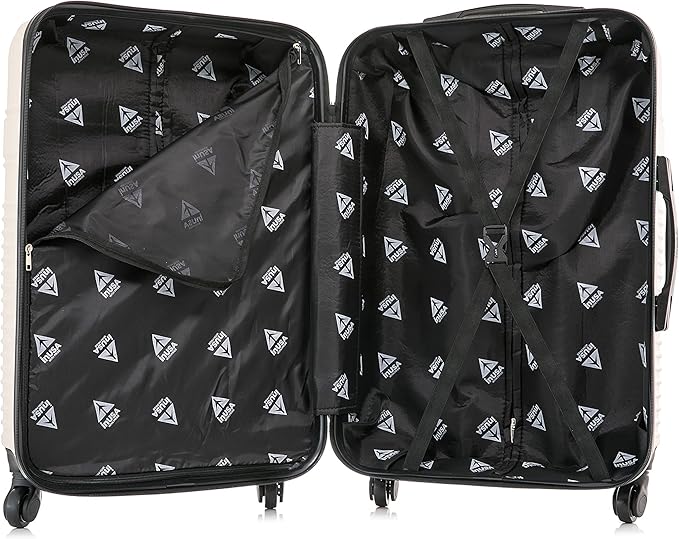 InUSA RESILIENCE Luggage with Spinner Wheels | Durable Lightweight Hardside Suitcase, Spacious Travel Bag with Handle and Trolley | 28-Inch Large Checked Luggage | Sand