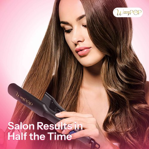 2 in 1 Professional Dual-Voltage Titanium Flat Iron Hair Straightener | up to 480°F | 10s Heat-Up | Straightening Iron & Hair Curling Wand 1.25" with Ceramic MCH Fast Heat, Auto Shut Off