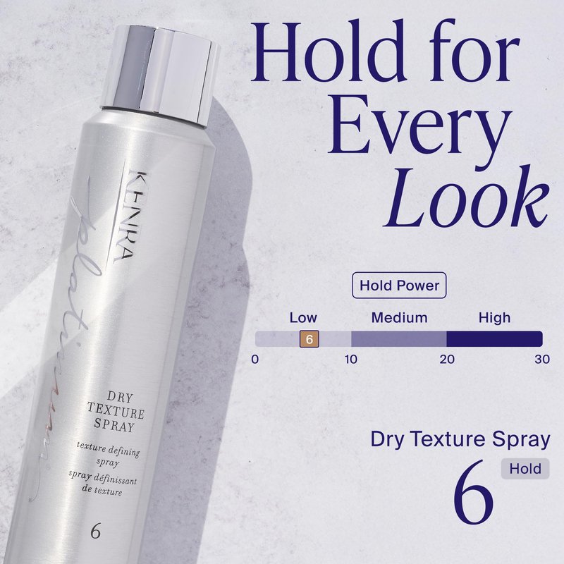 Kenra Platinum Dry Texture Spray 6 | Defining Styler | Increases Fullness | Absorbs Oils & Impurities | Ultra-Lightweight, Non-Drying Formulation | All Hair Types | 5.3 oz