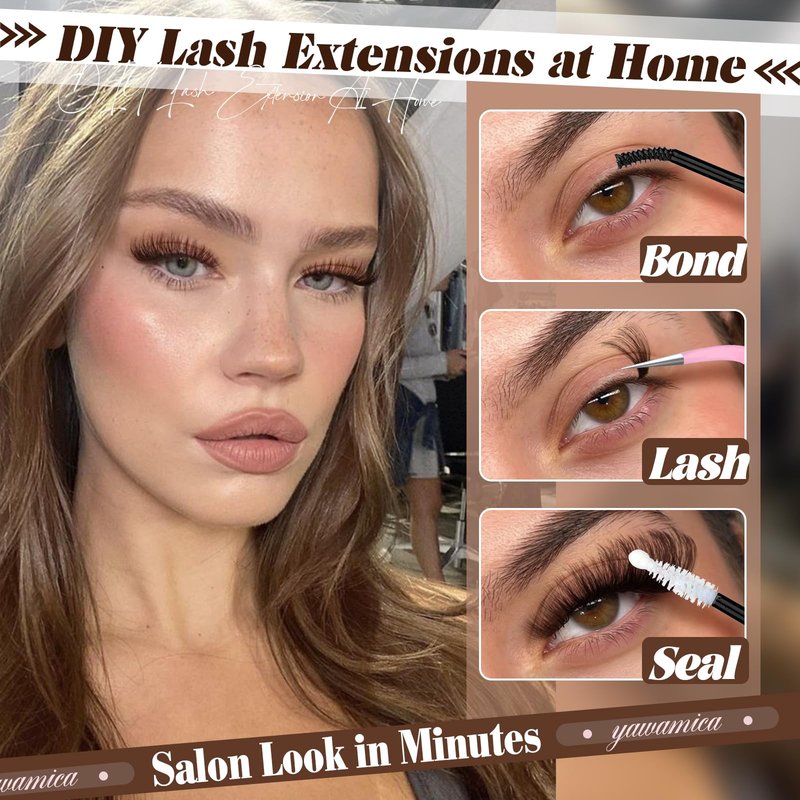Dark Brown Lash Clusters 80D Fluffy Wispy Volume Cluster Eyelash Extensions D Curl 10–18mm Individual Cluster Lashes 240PCS Brown Eyelash Clusters DIY Lash Extension for Natural Glam Look by Yawamica