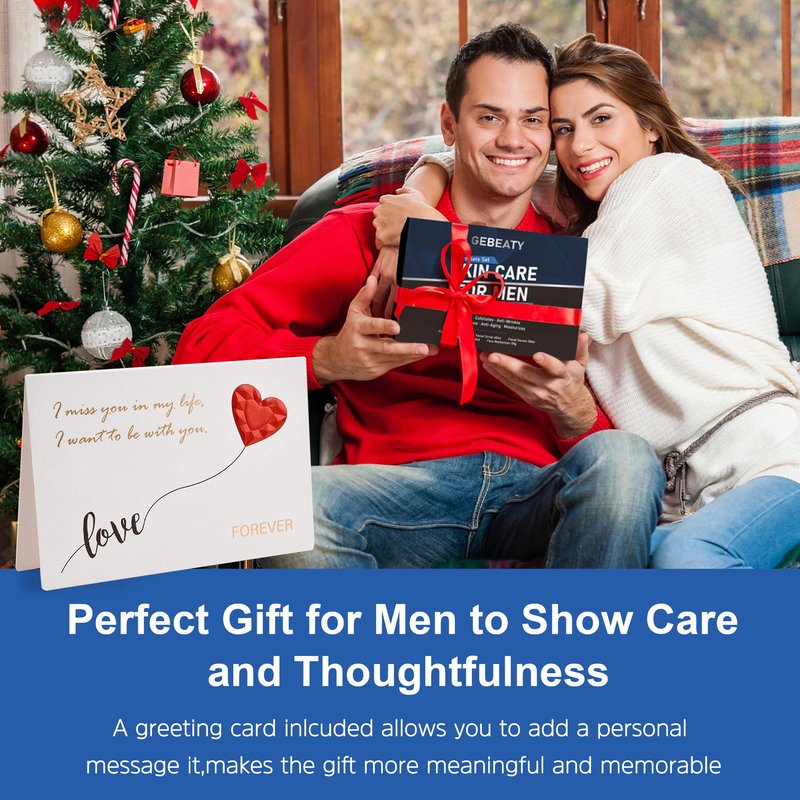 Mens Skin Care Kit,Skin Care for Men,Deep Hydrate,Moisturize,Firm Skin,Gentle Men's Facial Skin Care Routine Kit for Men Christmas Valentines Birthday Gifts for Him Boyfriend Husband Fathers Dad