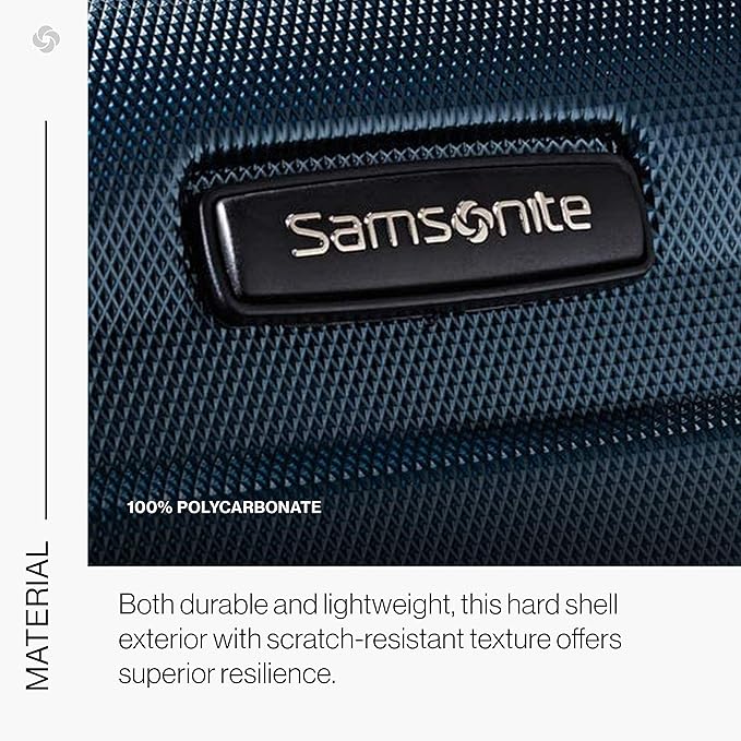 Samsonite Omni PC Hardside Expandable Luggage with Spinner Wheels, Teal, 3-Piece Set (20/24/28)