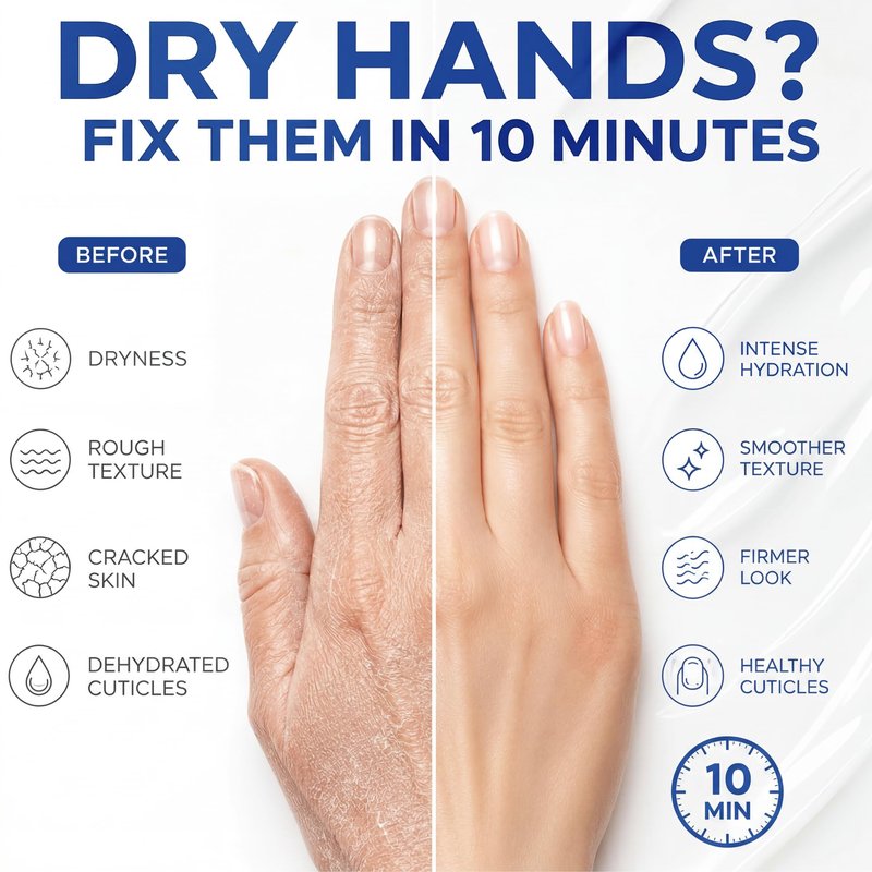 Hand Mask – Collagen Moisturizing Gloves, Repairing 10-Minute or Overnight Hand Masks with Shea Butter & Vitamin E, Hand Moisturizer Cotton Gloves for Sleeping, Dry Cracked Hands Treatment for Women