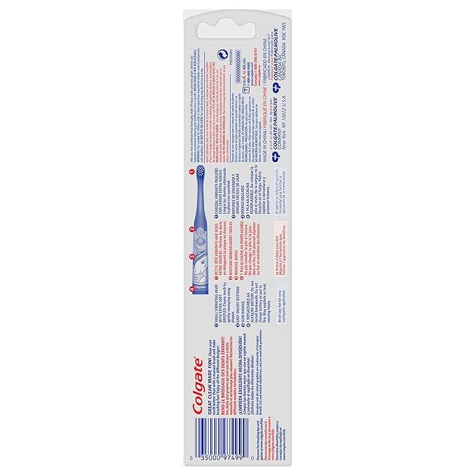 Colgate Kids Battery Powered Toothbrush, Unicorn, Extra Soft Toothbrush, Ages 3 and Up, 2 Pack