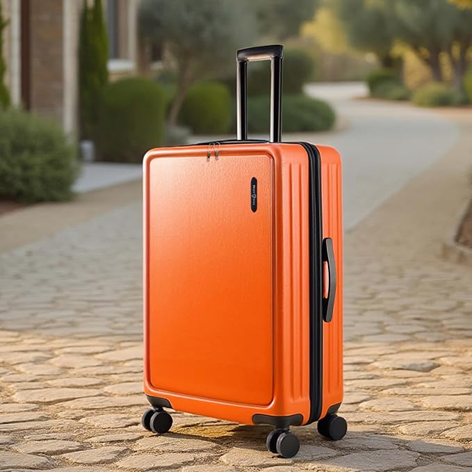 TRAVELARIM 24 Inch Luggage with Spinner Wheels, Hard Shell Suitcase with TSA Locks for Luggage, Travel Large Suitcase, Expandable Hard Shell Suitcases, Orange