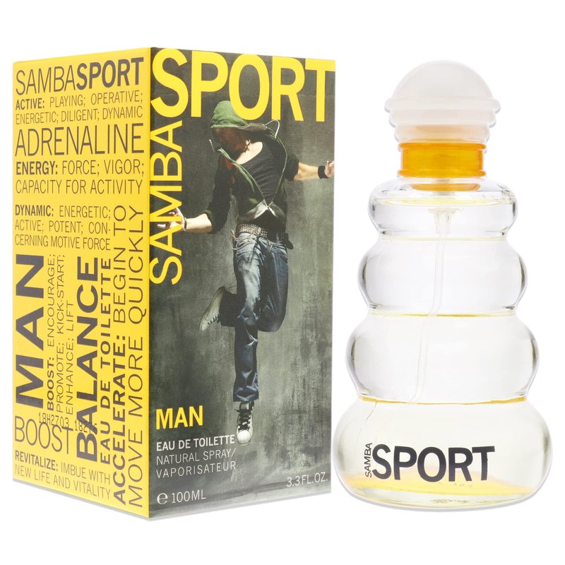 Perfumer's Workshop Samba Sport for Men, Edt Spray, Aromatic, 3.3 Oz