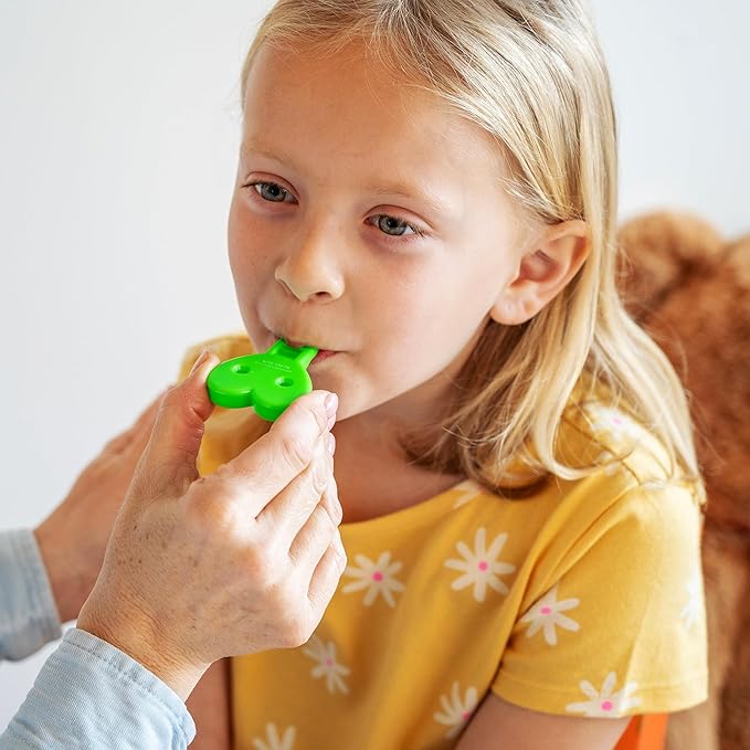 TalkTools Horn Kit | Oral Motor Placement Therapy | Improve Speech, Tongue Lip Placement | Reduce or Eliminate Drooling | Abdominal Grading | Controlled Oral Airflow, and Speech Clarity - 12 Tools