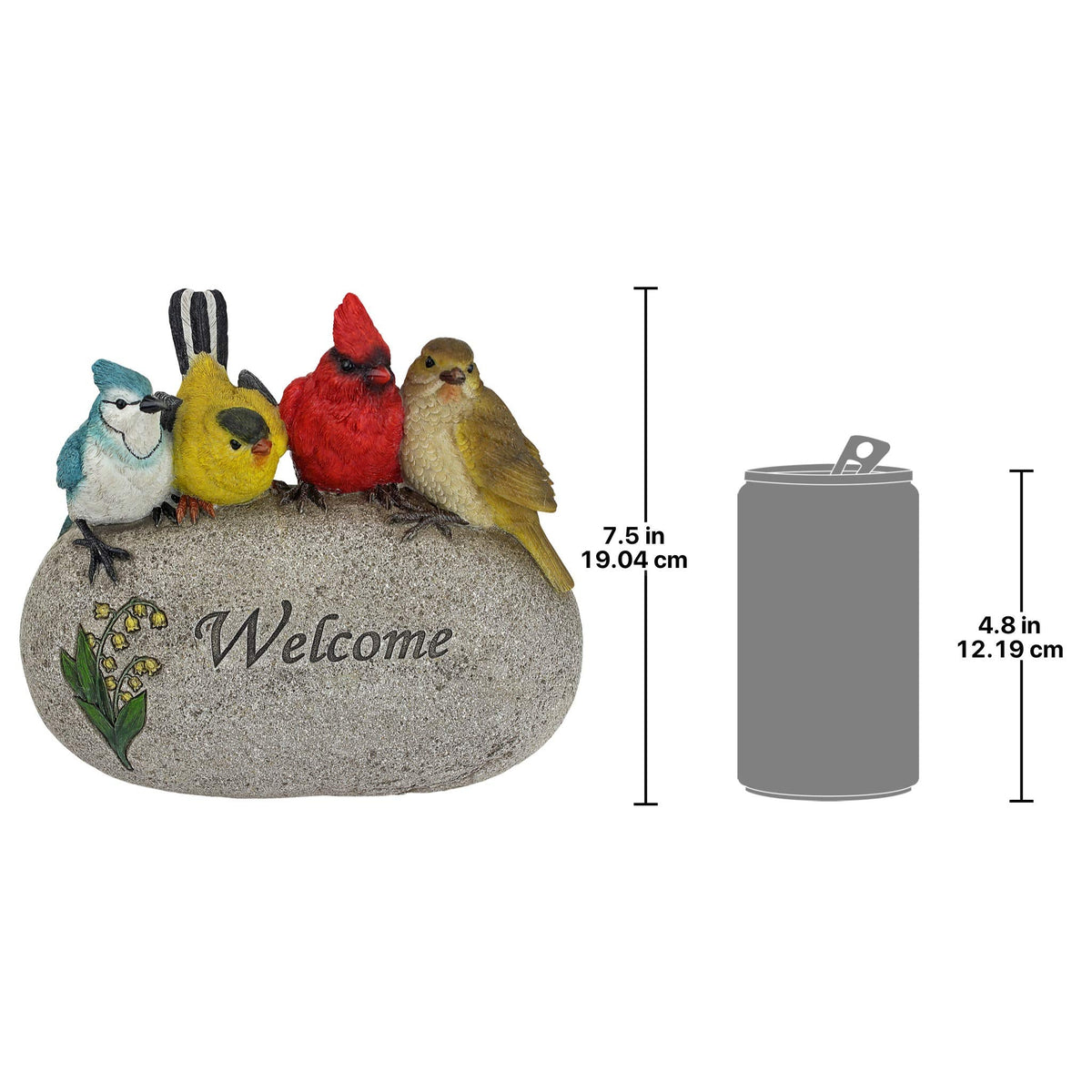 Design Toscano Birdy Welcome Garden Stone Statue: Medium