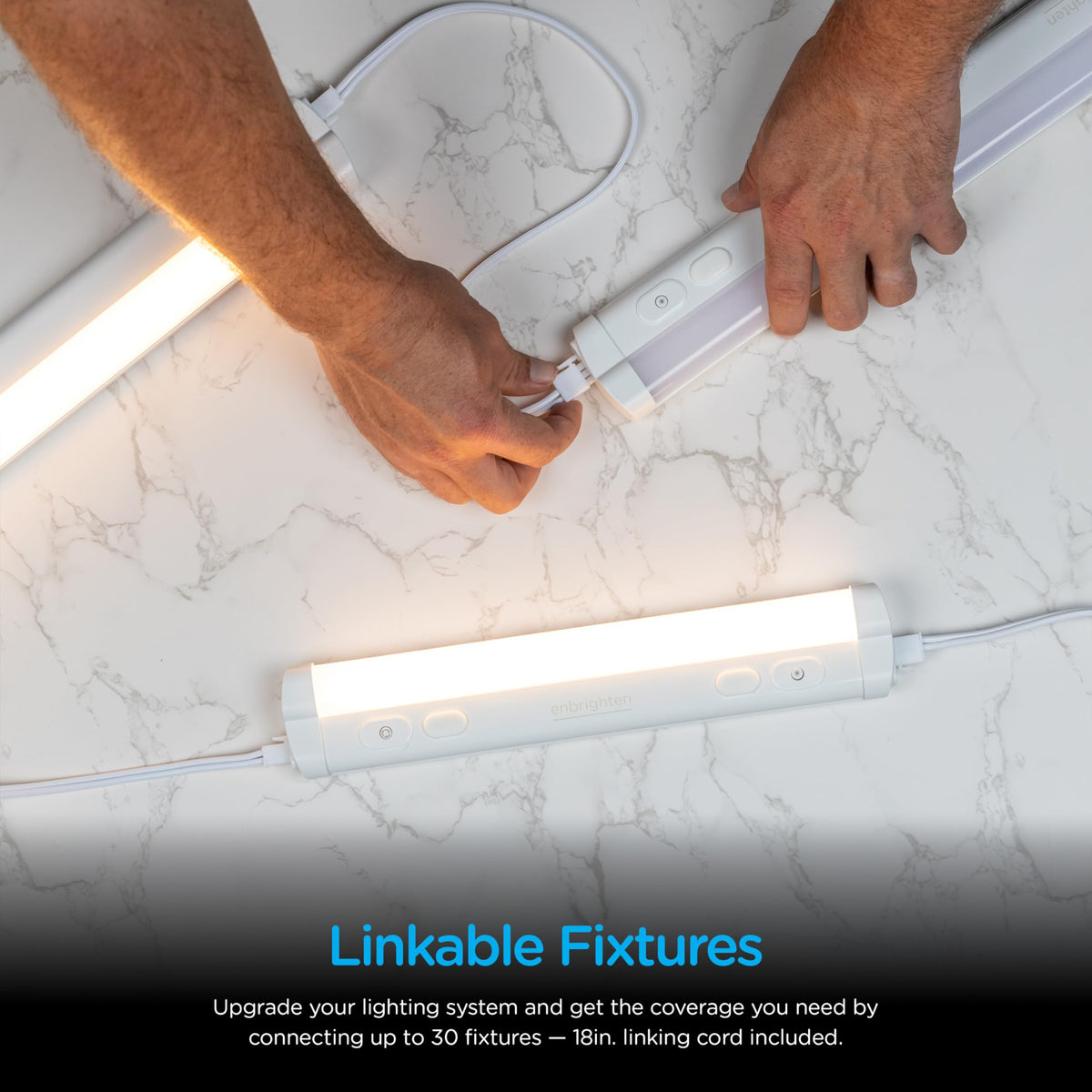 Enbrighten 24 Inch Plug in Under Cabinet Light with 5 Color Temperatures
