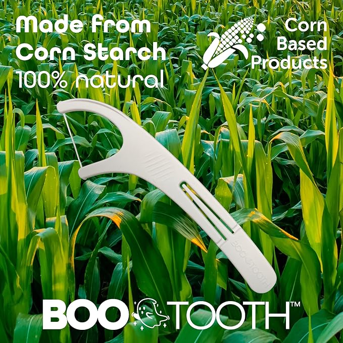 World’s First Eco-Friendly 3-in-1 Dental Floss Pick – Thin Flosser with Foldable Toothpick & Tongue Scraper – 100 Count, Biodegradable, Unflavored 100 Picks