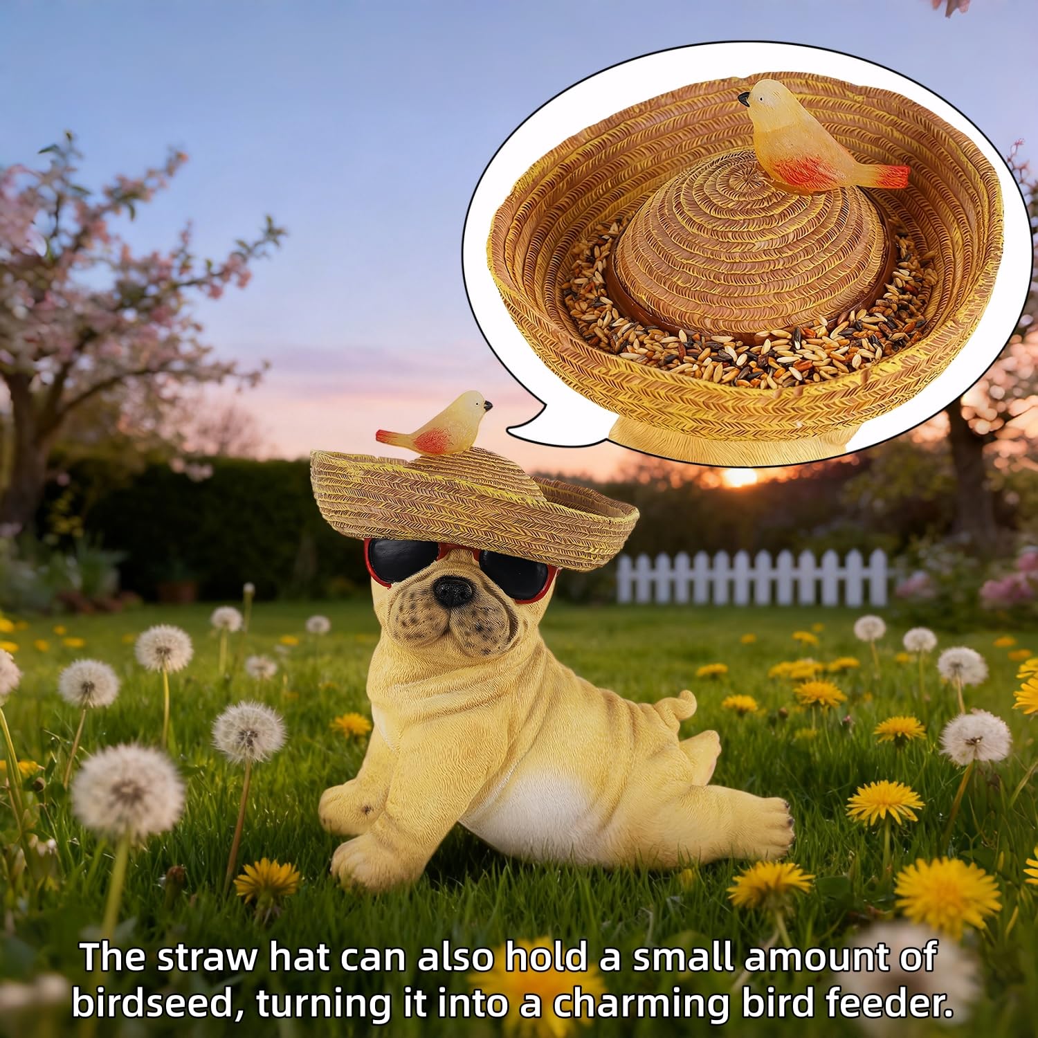 Glintoper Solar Garden Statue Dog Figurine, 8.7" Outdoor Resin Puppy Whimsical Lawn Porch Yard Art, Birthday Mothers Day Ideal Gifts, Lighted Shar Pei Ornaments for Patio Pathway Yard Decoration ﻿