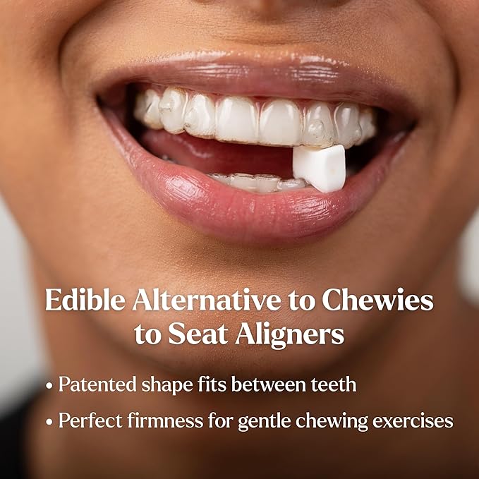 Movemints Clear Aligner Mints - Patented, Edible Alternative to Chewies - Freshen Breath and Improve Dry Mouth with Xylitol - Orange (3 Pack)