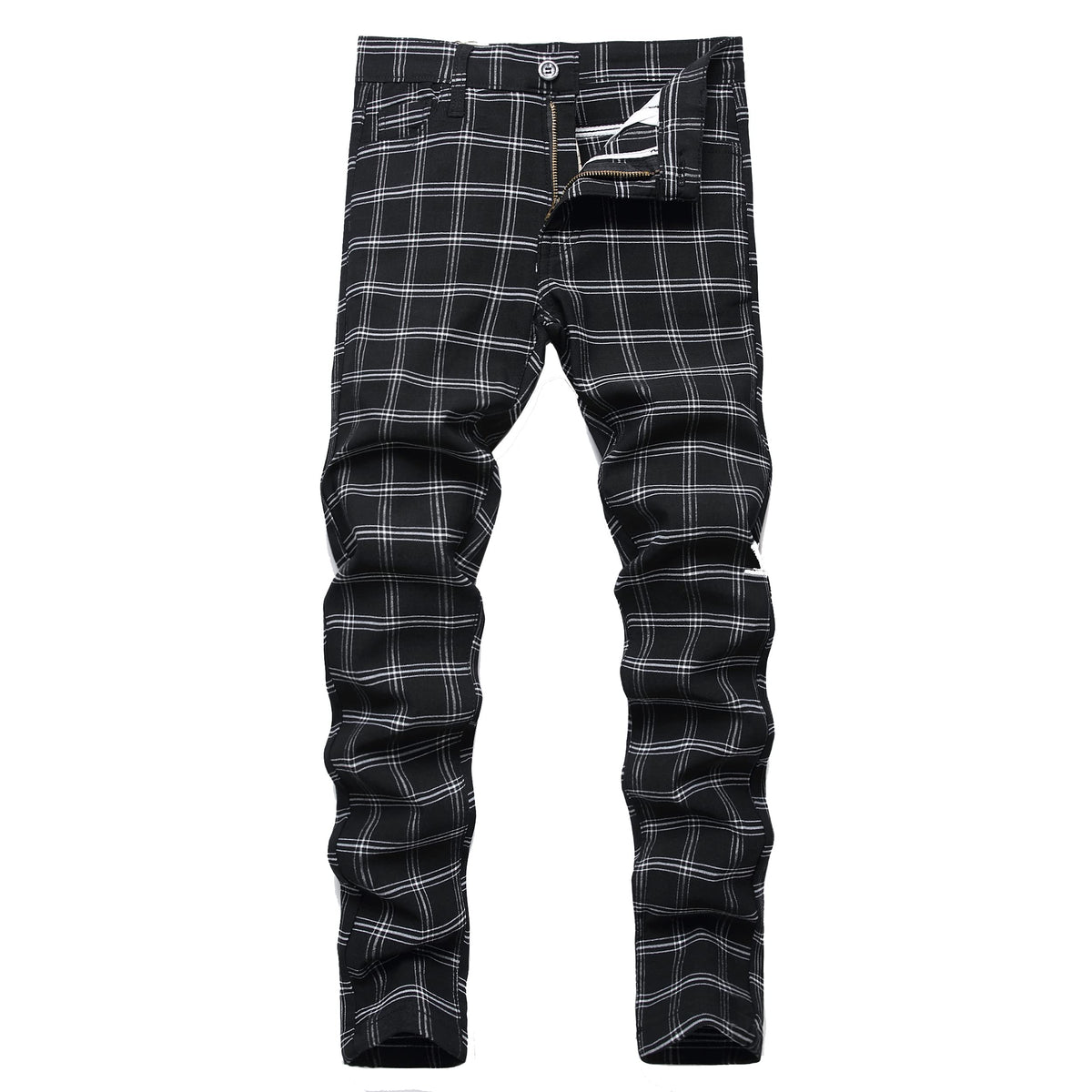 SUPBIRD Boy's Pants School Uniform Dress Plaid Skinny Fit Stretch Fashion Comfy Pants Navy 16