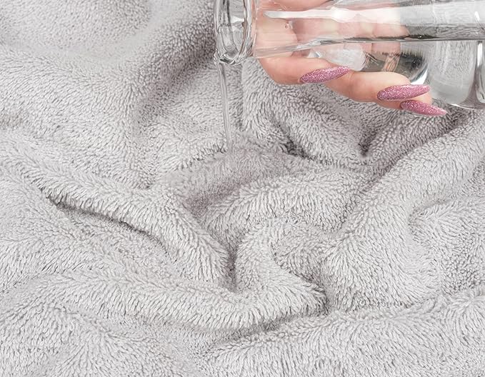 American Soft Linen Luxury Hand Towels for Bathroom, 600 GSM 100% Cotton Turkish 4 Piece Hand Towel Set, 600 GSM Hand Face Towels for Kitchen, Silver Grey Hand Towels