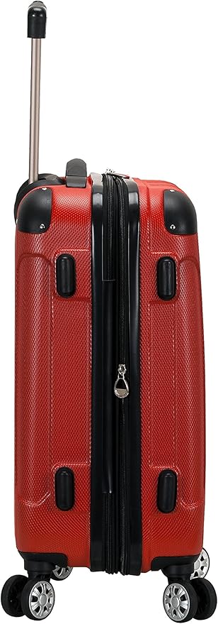 Rockland London Hardside Spinner Wheel Luggage, Carry-On 20", Red