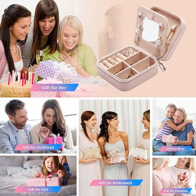 Italy Travel Jewelry Box for Women, Italy Lover Themed Gifts for Traveller Women Friends, Italian Trip Essentials Small Travel Jewelry Case Organizer